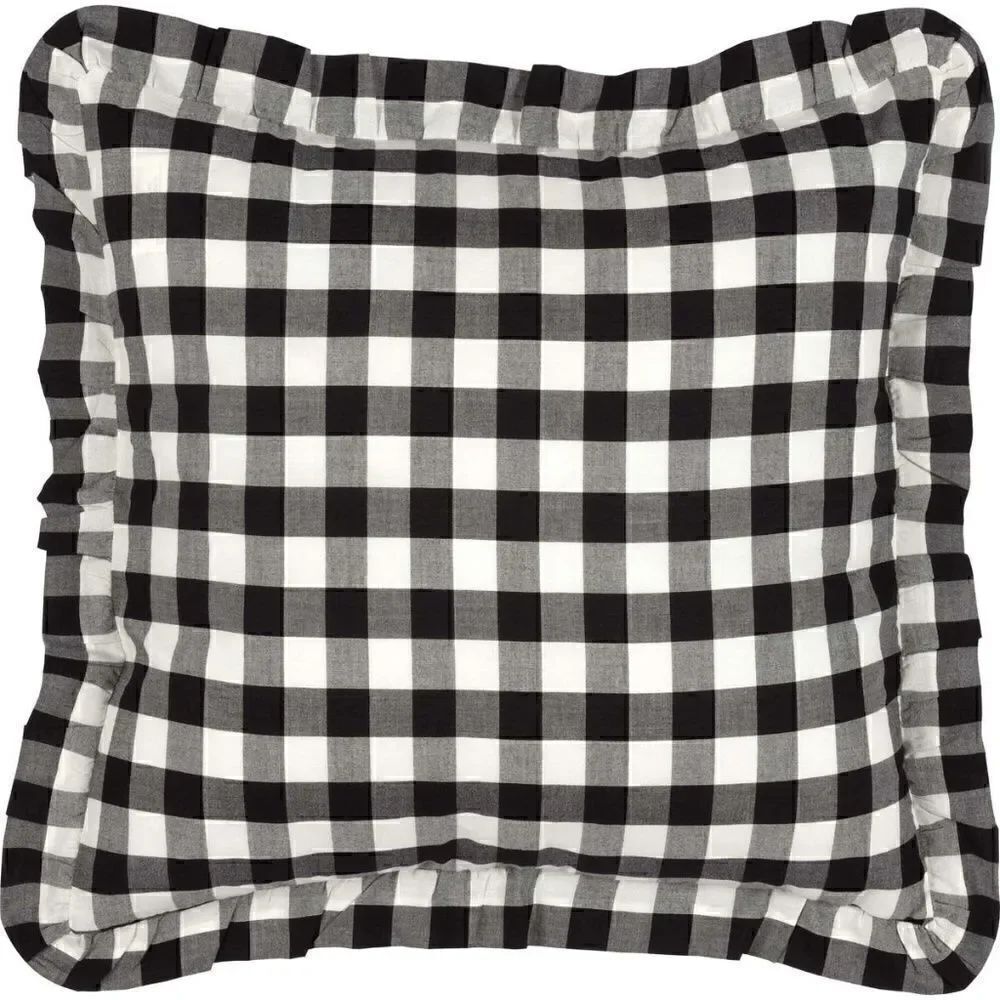 Buffalo Check Ruffled Throw Pillow 18x18